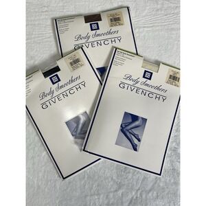 Givenchy Hosiery Body Smoothers Sz E Control Top Pantyhose Bon Navy Ivoire Taupe